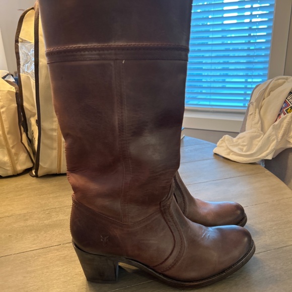 Frye Jane boots tall brown size 11 - Picture 4 of 9
